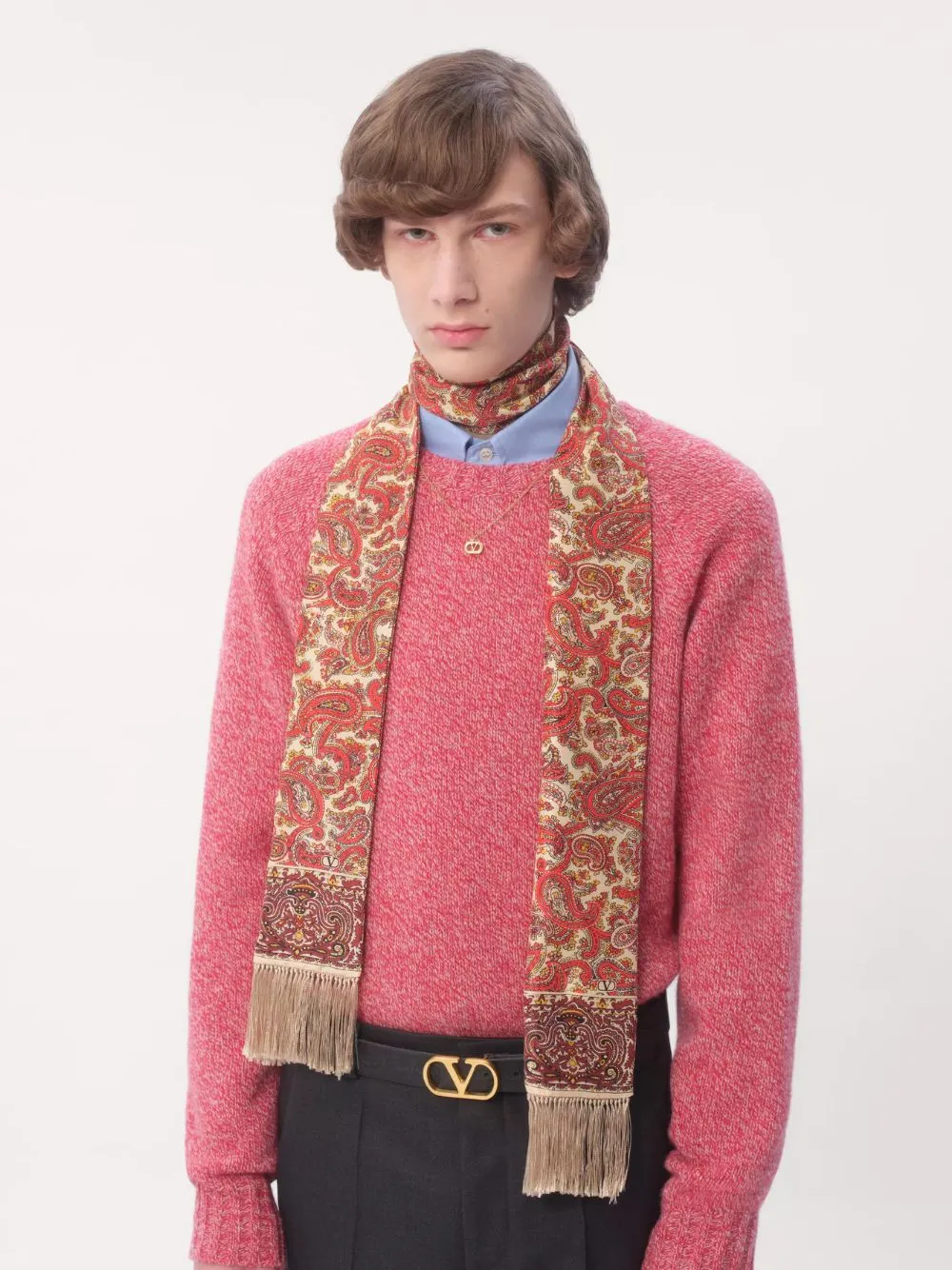 Voyage Imaginaire Silk Bandeau Scarf with Fringe sold by Fashion Clinic product image thumbnail 2