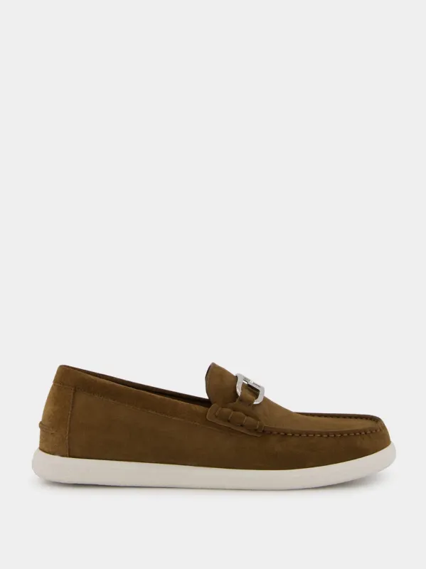 Brown O'Lock Light Suede Loafers sold by Fashion Clinic