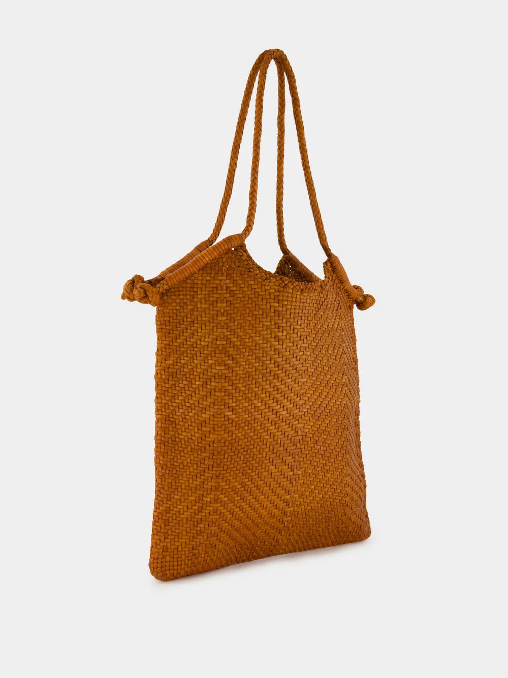 Camel Woven Leather Minga Tote Bag sold by Fashion Clinic product image thumbnail 2