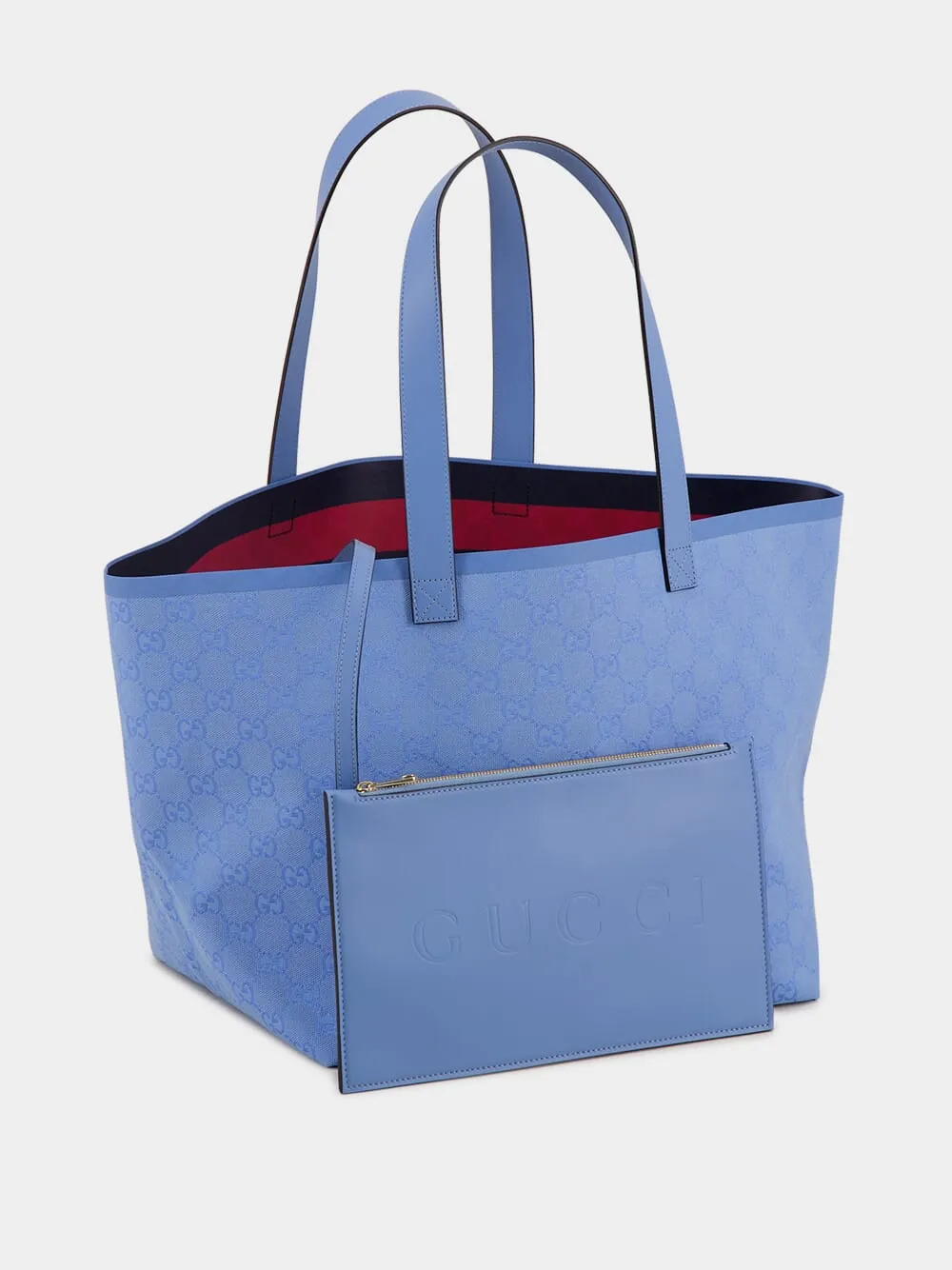 Light Blue Medium GG Canvas Tote Bag sold by Fashion Clinic product image thumbnail 5