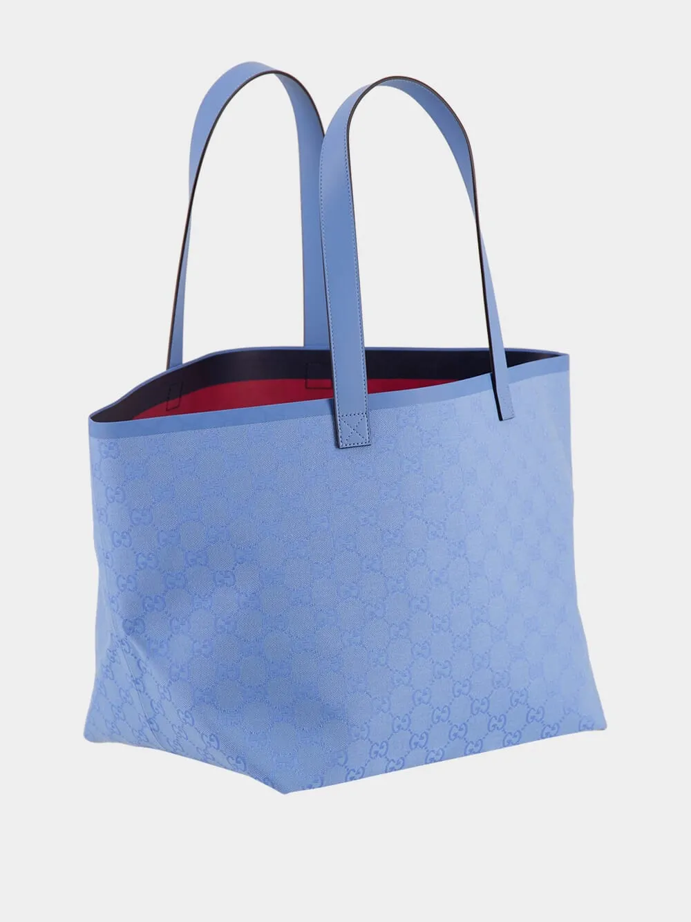 Light Blue Medium GG Canvas Tote Bag sold by Fashion Clinic product image thumbnail 2