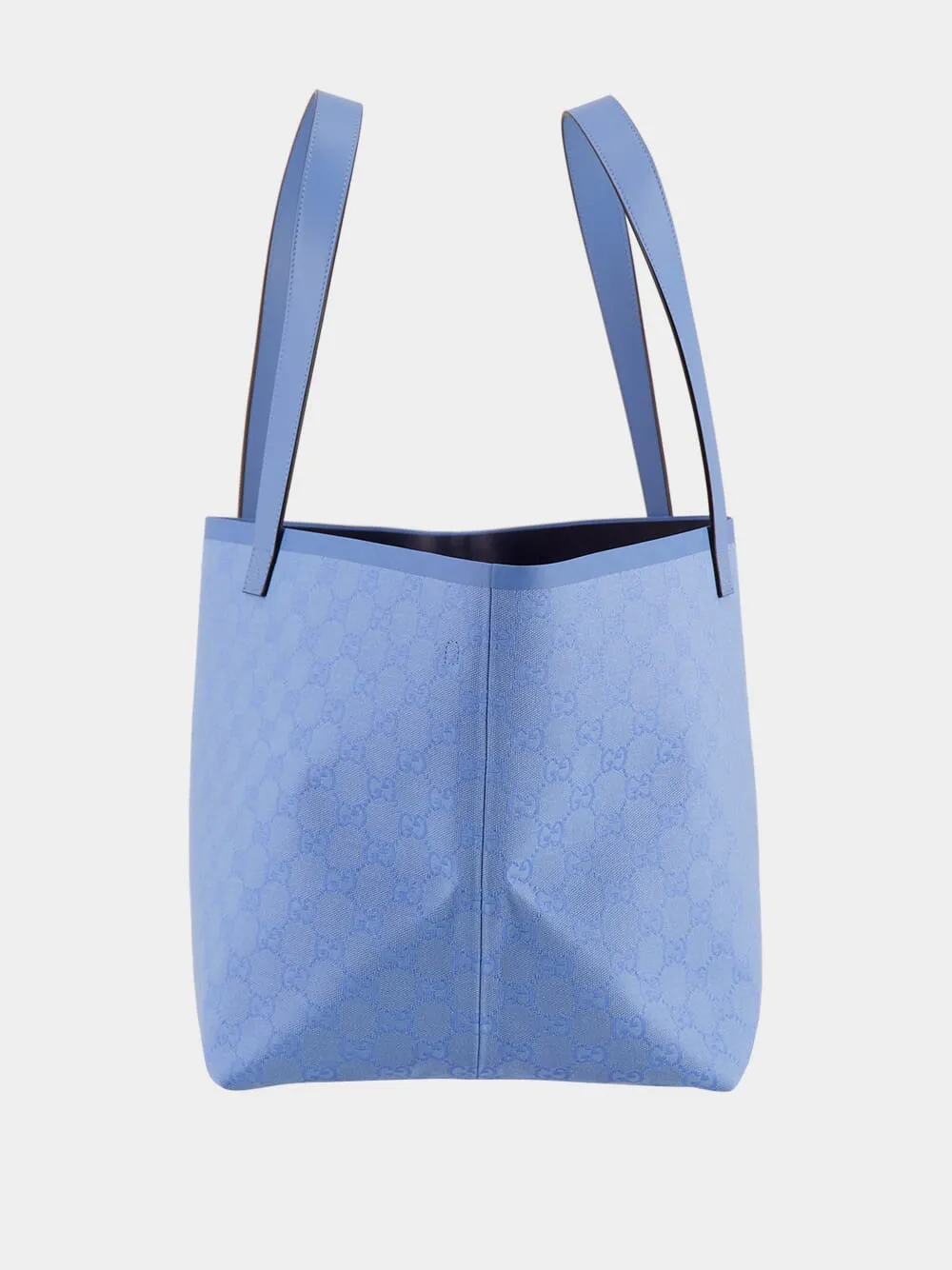 Light Blue Medium GG Canvas Tote Bag sold by Fashion Clinic product image thumbnail 3
