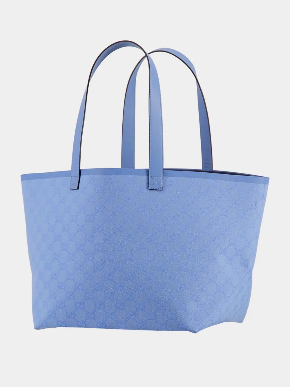 Light Blue Medium GG Canvas Tote Bag sold by Fashion Clinic product image thumbnail 4