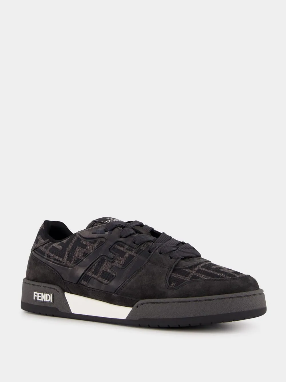 Black FF Jacquard and Suede Match Sneakers sold by Fashion Clinic product image thumbnail 2