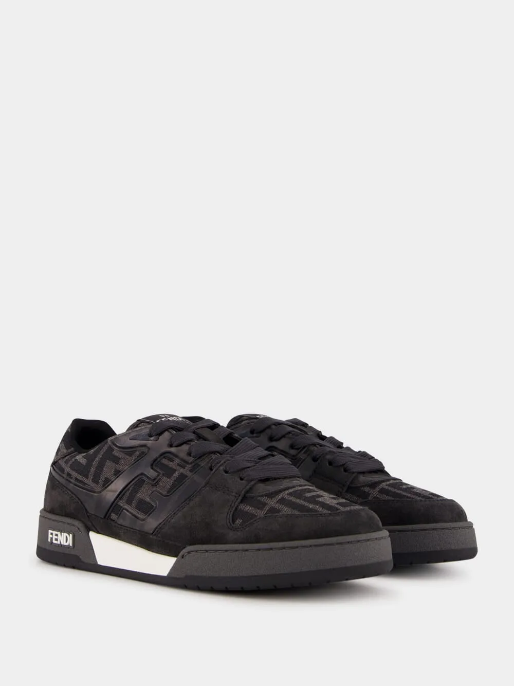 Black FF Jacquard and Suede Match Sneakers sold by Fashion Clinic product image thumbnail 3