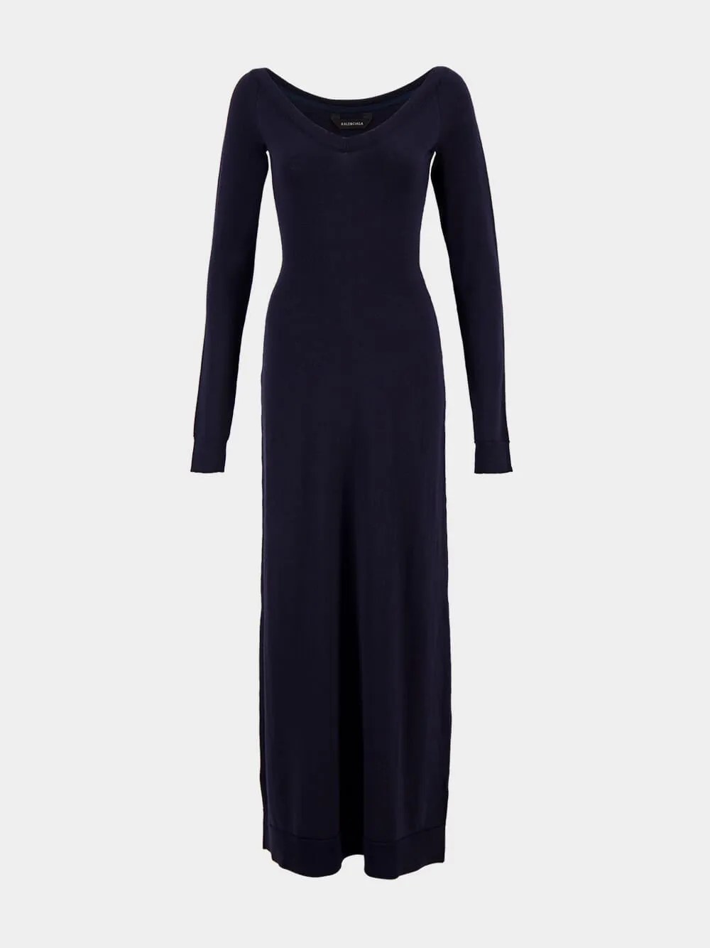 Dark Blue Off Shoulder V-Neck Dress sold by Fashion Clinic