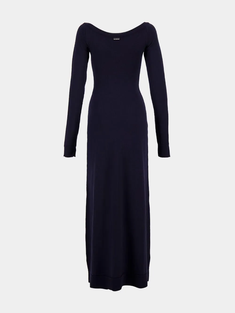 Dark Blue Off Shoulder V-Neck Dress sold by Fashion Clinic product image thumbnail 2