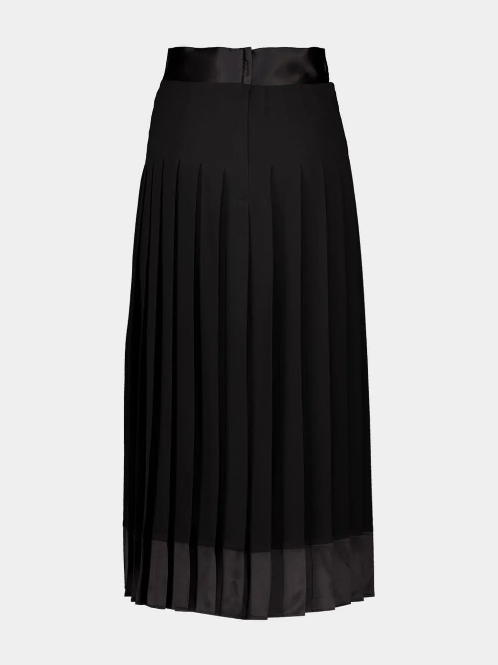Black Silk Midi Skirt sold by Fashion Clinic product image thumbnail 2