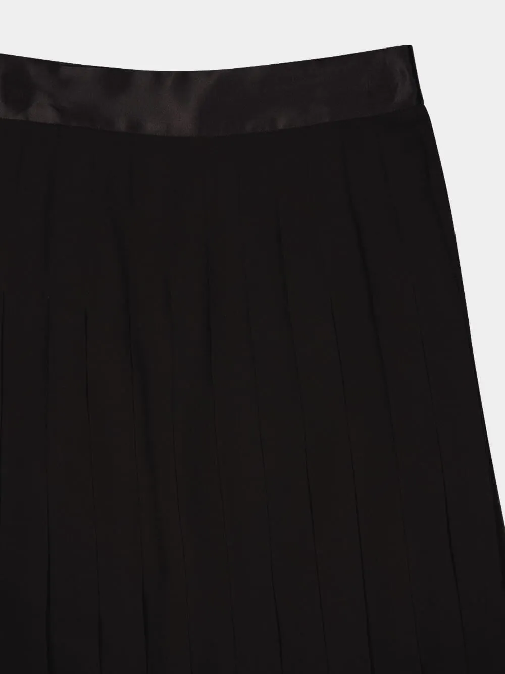 Black Silk Midi Skirt sold by Fashion Clinic product image thumbnail 3