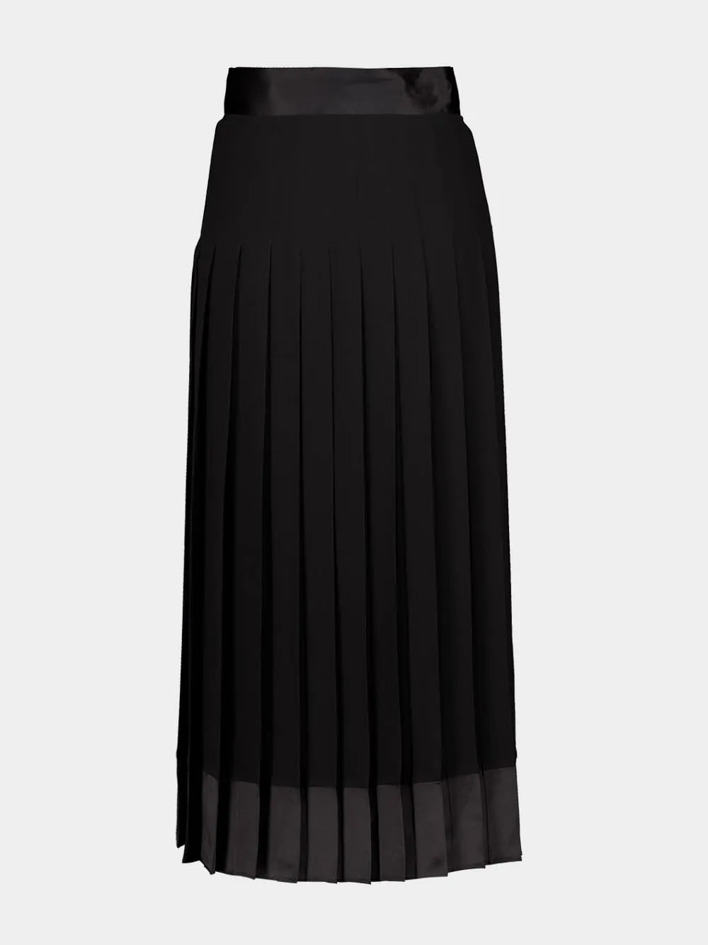 Black Silk Midi Skirt sold by Fashion Clinic