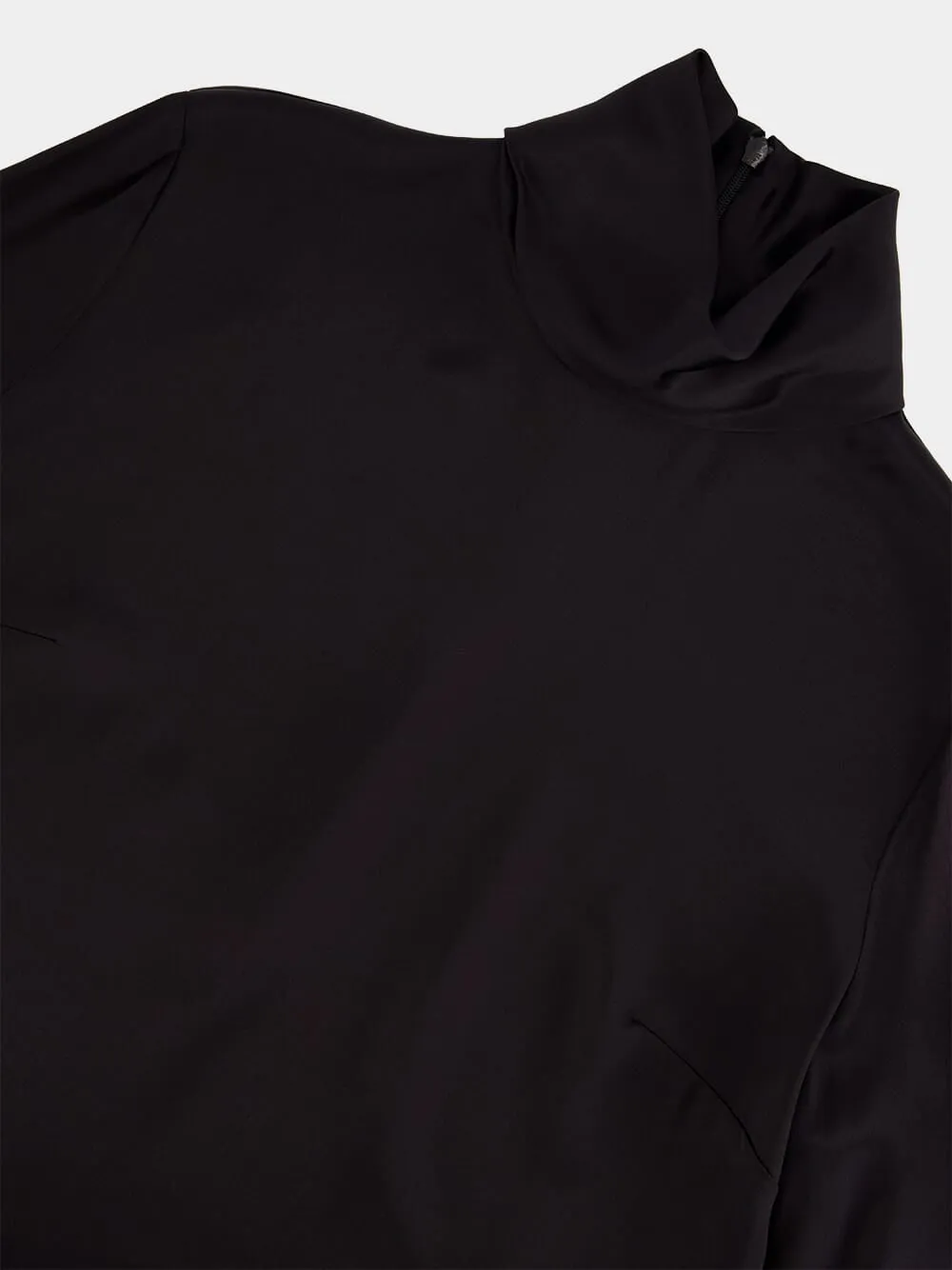 Black Silk Satin Blouse sold by Fashion Clinic product image thumbnail 5