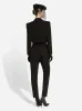 Black Tailored Wool Gabardine Tuxedo Pants sold by Fashion Clinic