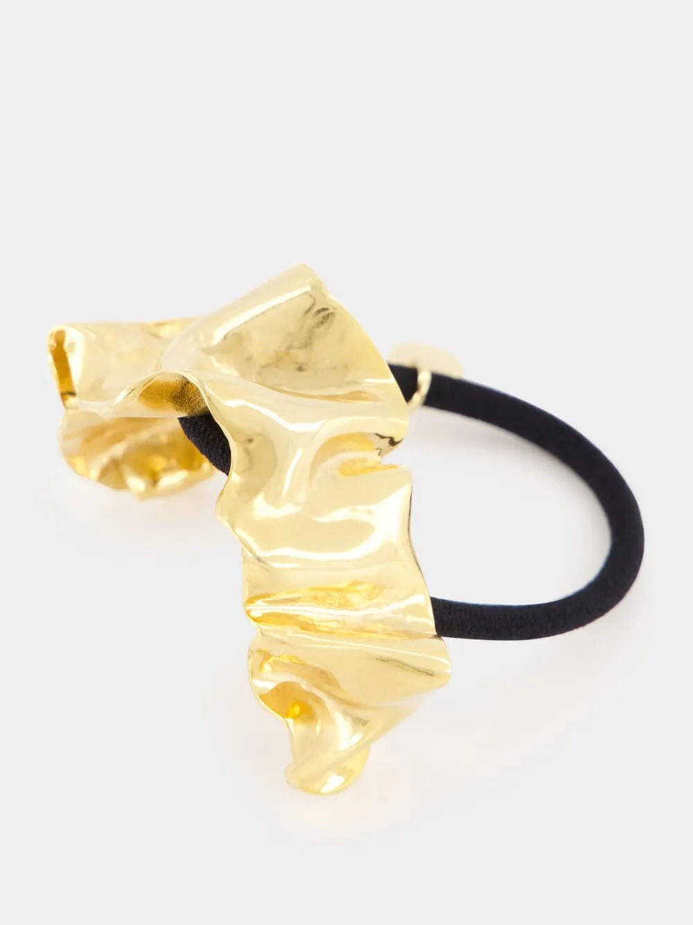Gold Ruffle Pony Cuff sold by Fashion Clinic