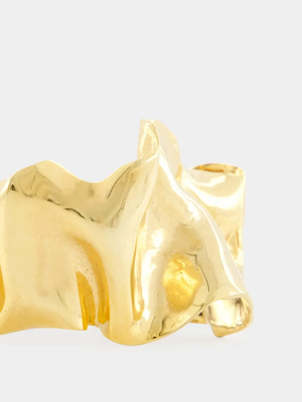 Gold Ruffle Pony Cuff sold by Fashion Clinic product image thumbnail 3