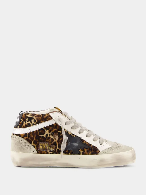 Animal Print Mid Star Sneakers sold by Fashion Clinic