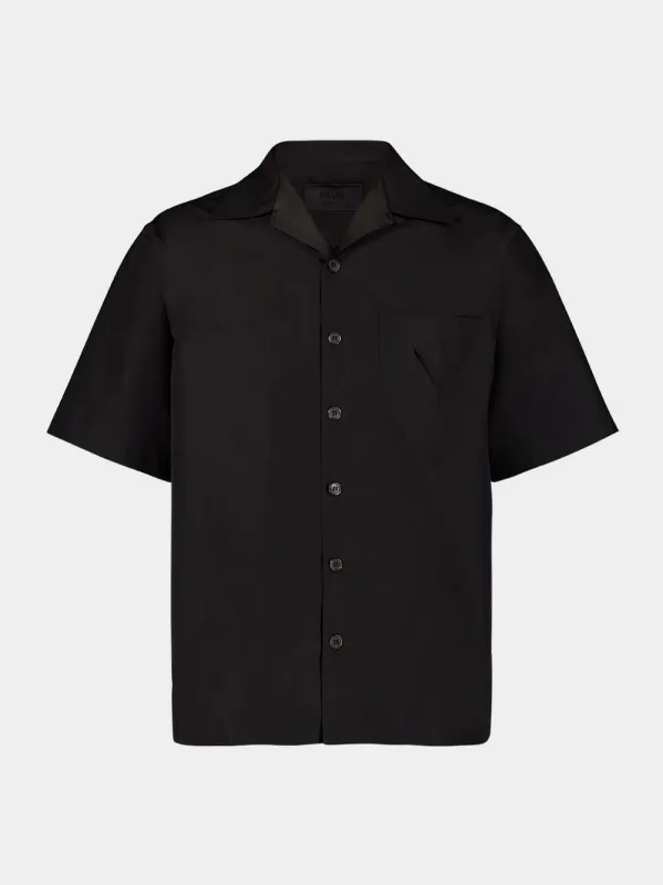 Black Technical Cotton Short-Sleeved Shirt sold by Fashion Clinic