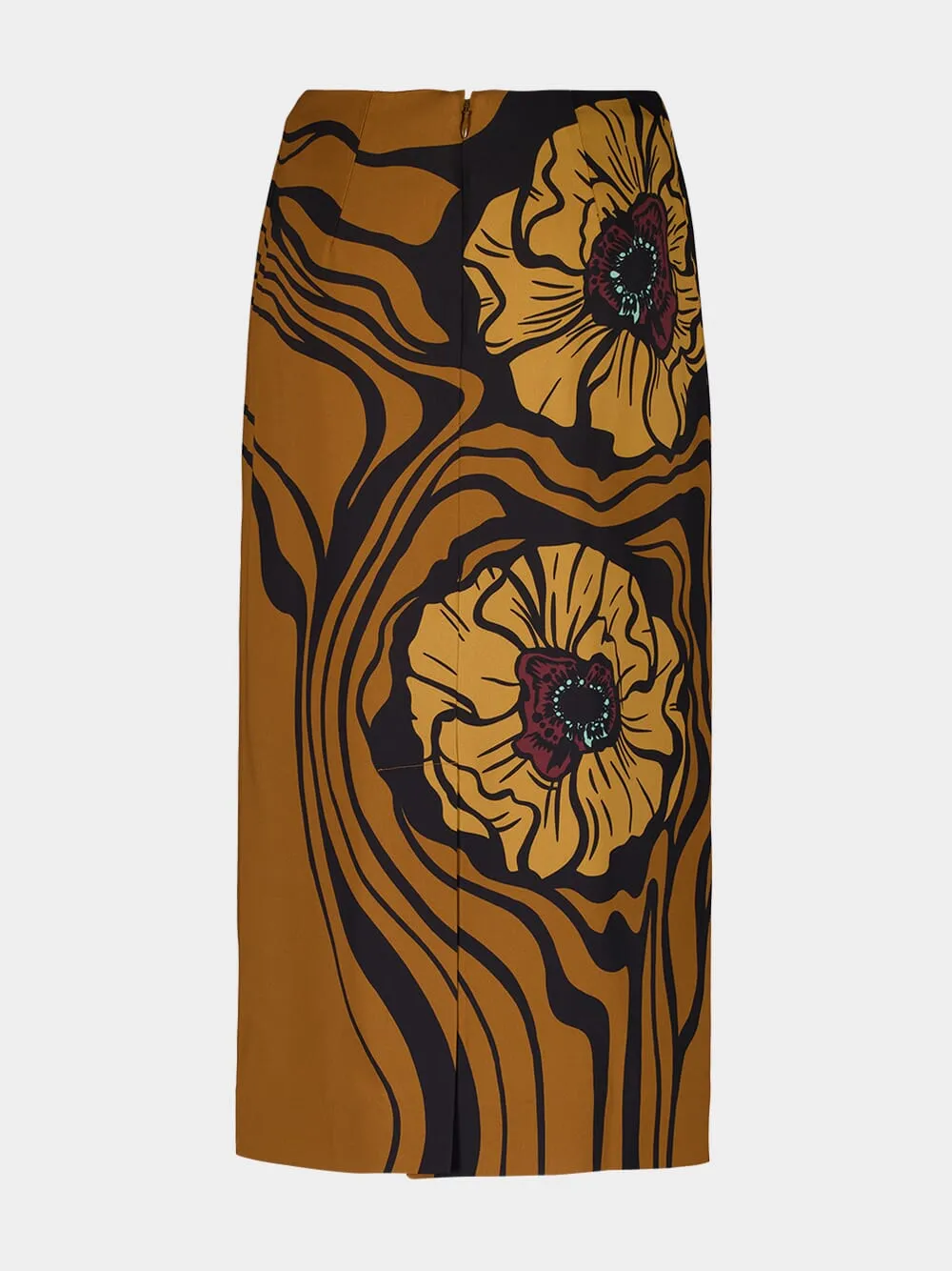 Brown Floral Pencil Skirt Placée sold by Fashion Clinic product image thumbnail 3