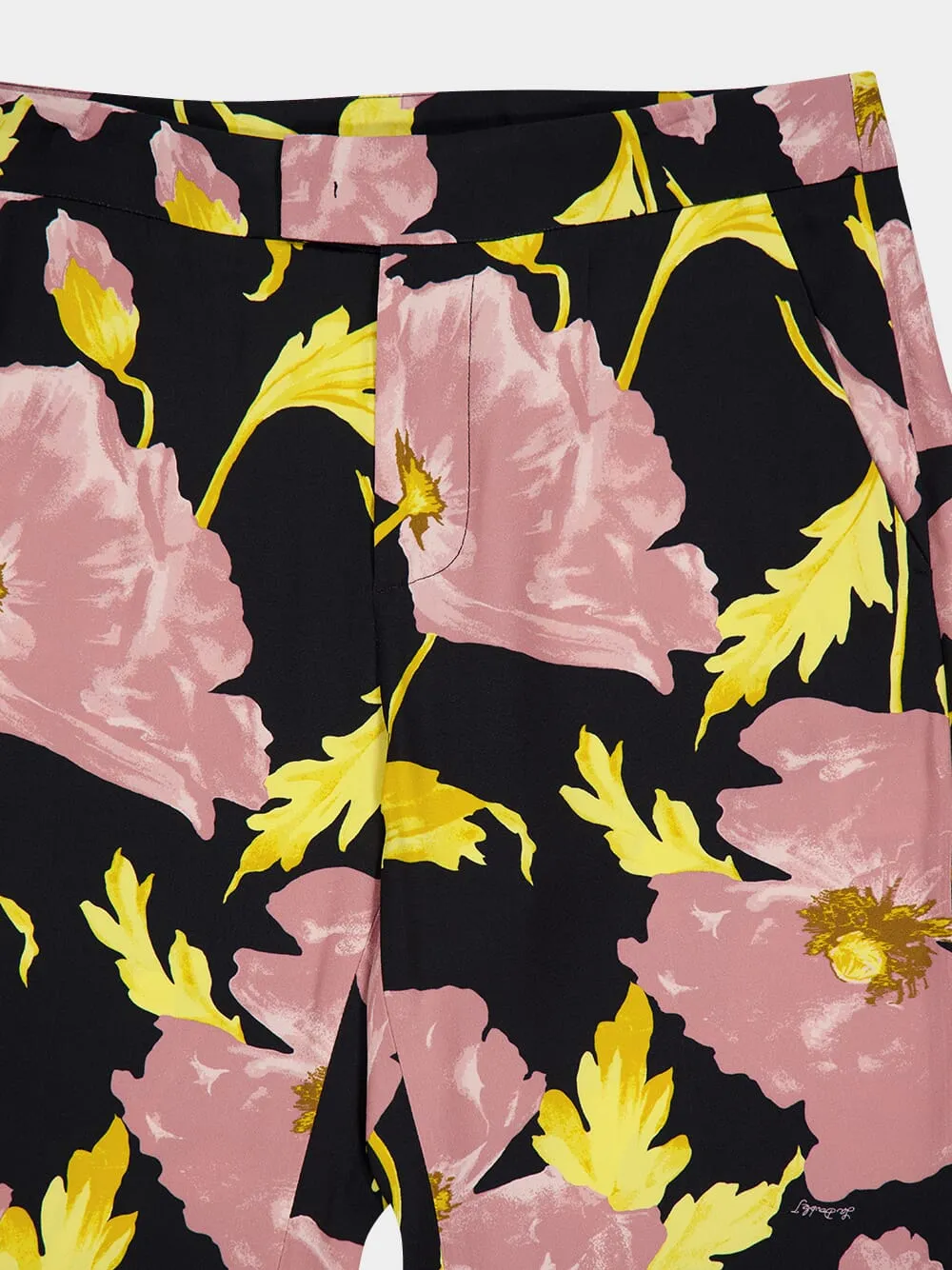 Black Floral Saturday Night Pants sold by Fashion Clinic product image thumbnail 3