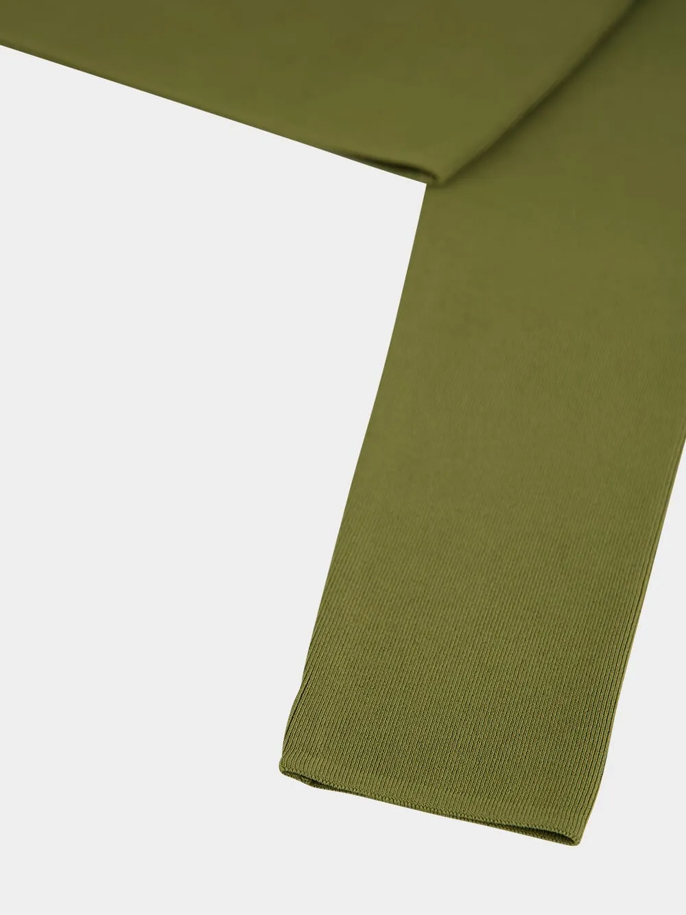 Khaki Green Wylie Knit Scoop Cropped Top sold by Fashion Clinic product image thumbnail 4