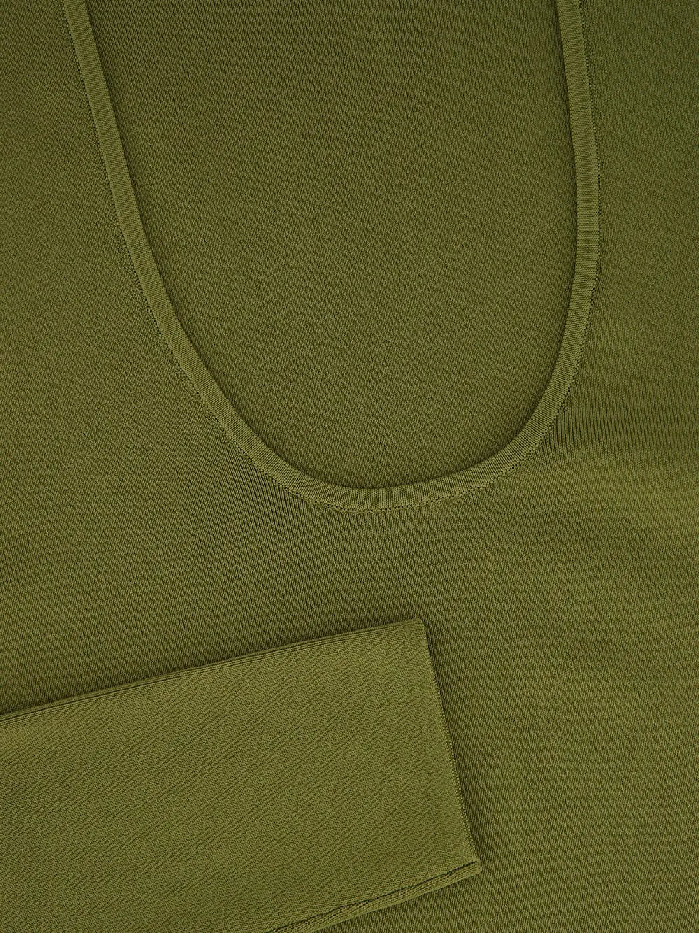 Khaki Green Wylie Knit Scoop Cropped Top sold by Fashion Clinic product image thumbnail 3