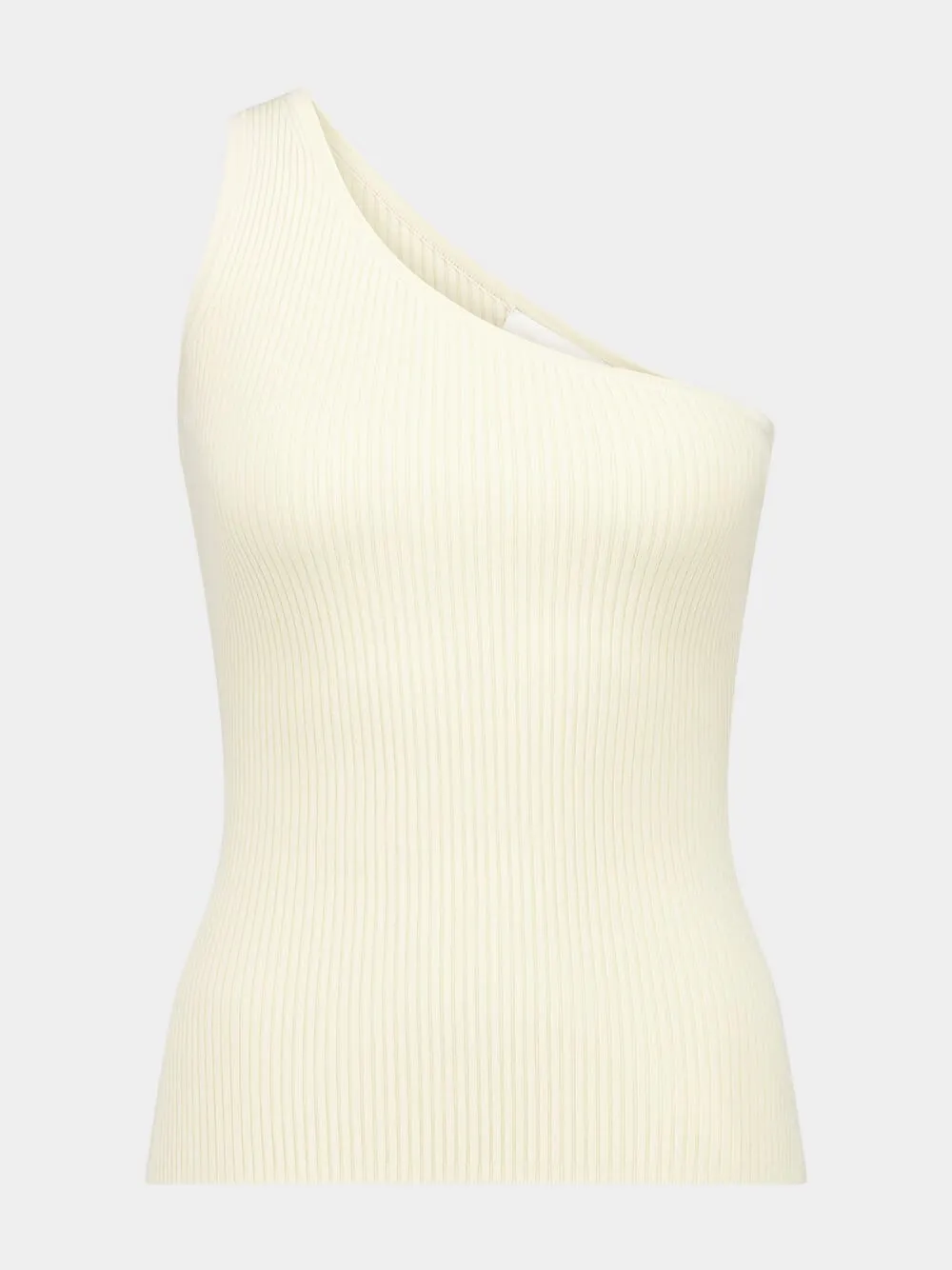 Cream Wylie One-Shoulder Top sold by Fashion Clinic