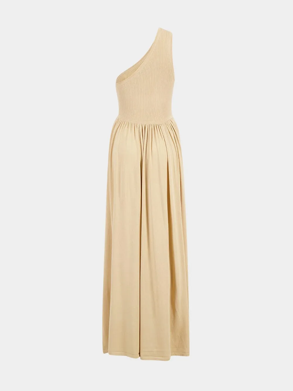 Gold Crush Metallic Asymmetric Maxi Dress sold by Fashion Clinic product image thumbnail 3