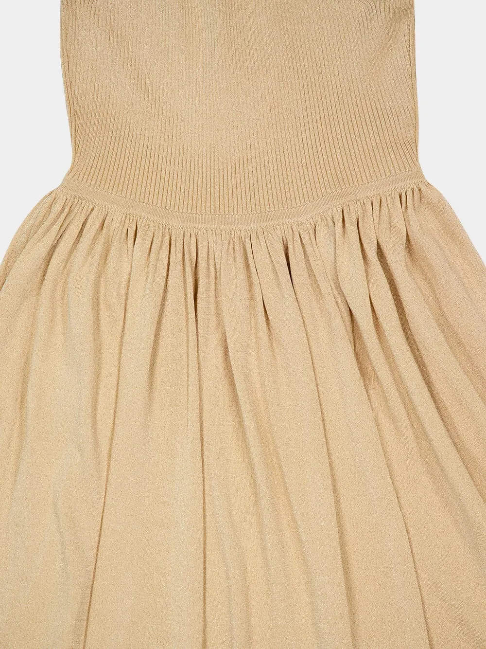 Gold Crush Metallic Asymmetric Maxi Dress sold by Fashion Clinic product image thumbnail 5