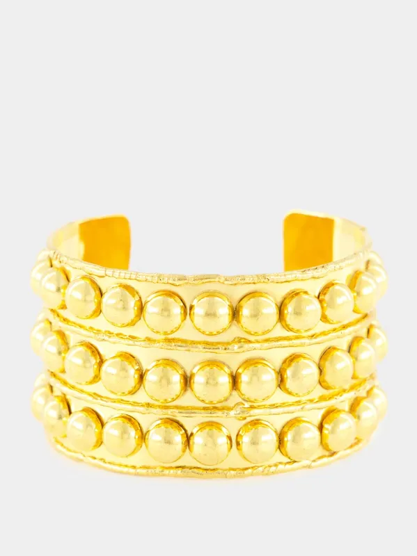 Gold Tribal Cuff Bracelet sold by Fashion Clinic