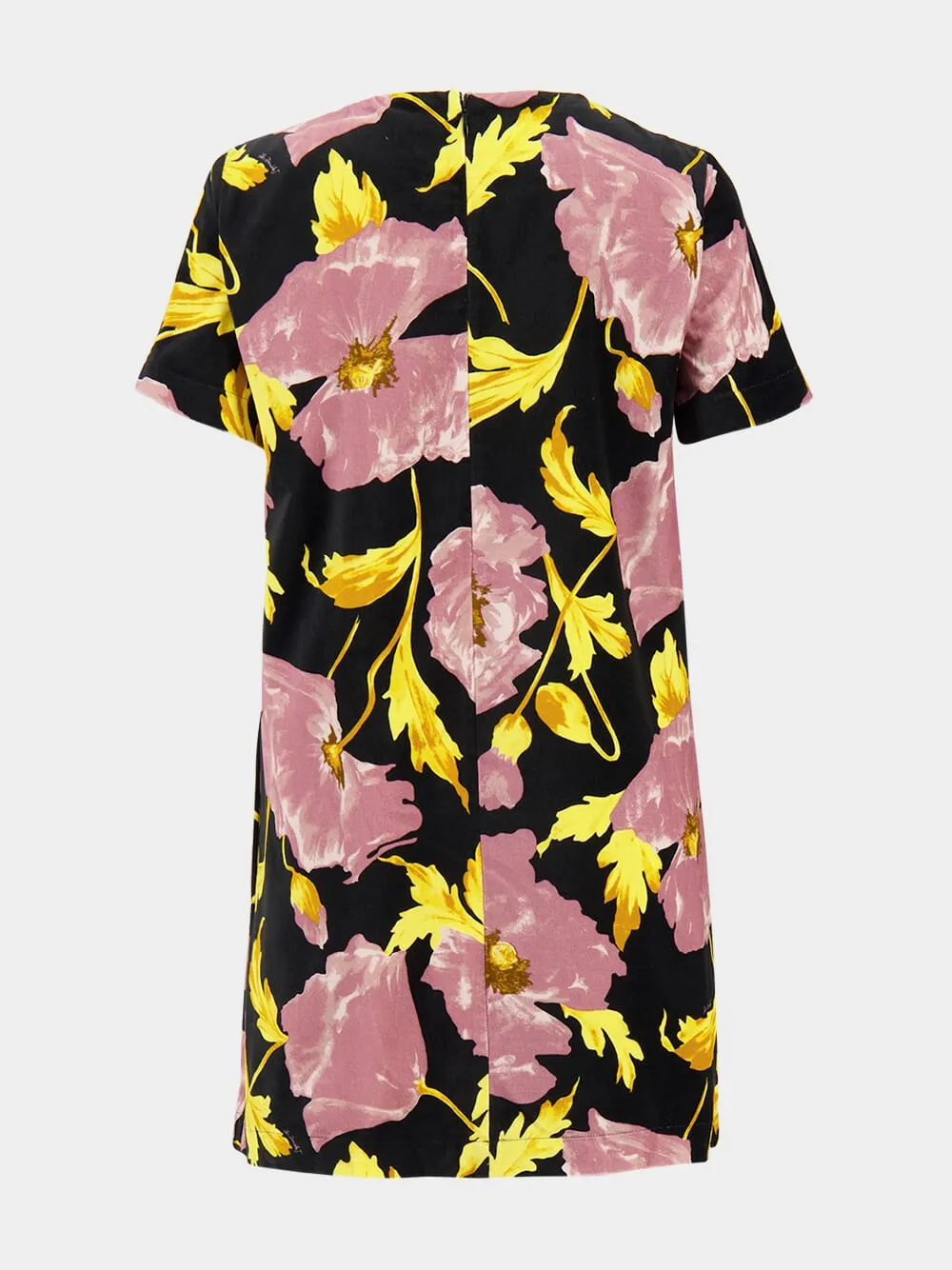 Black Floral Mini Swing Cotton Dress sold by Fashion Clinic product image thumbnail 2
