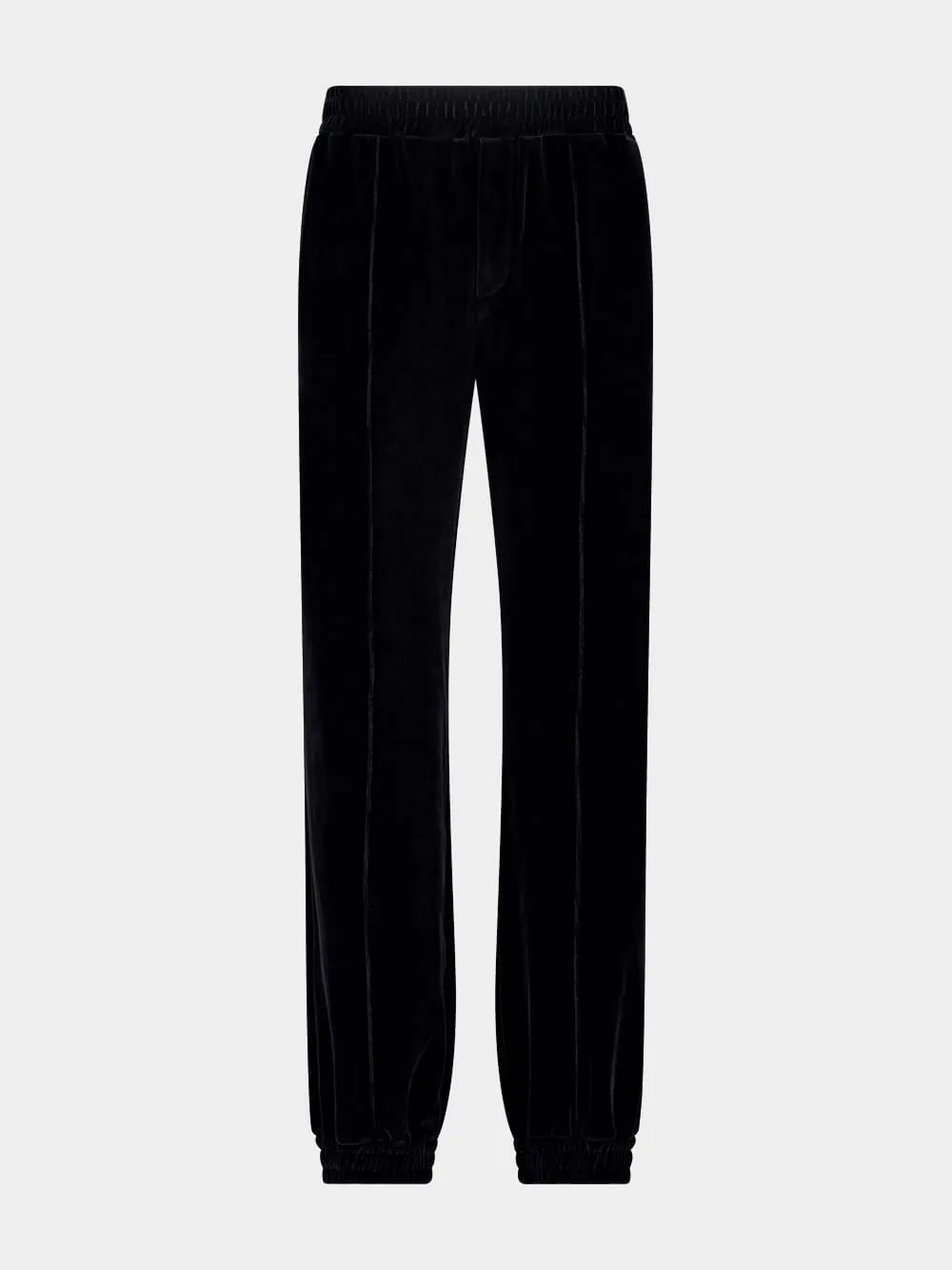 Black Chenille Jogging Trousers sold by Fashion Clinic