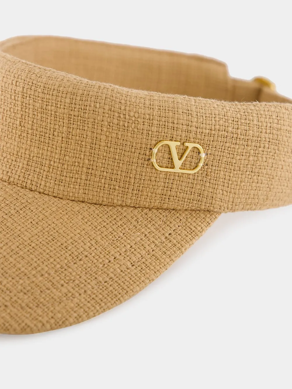 Beige Cotton Visor Hat sold by Fashion Clinic product image thumbnail 4