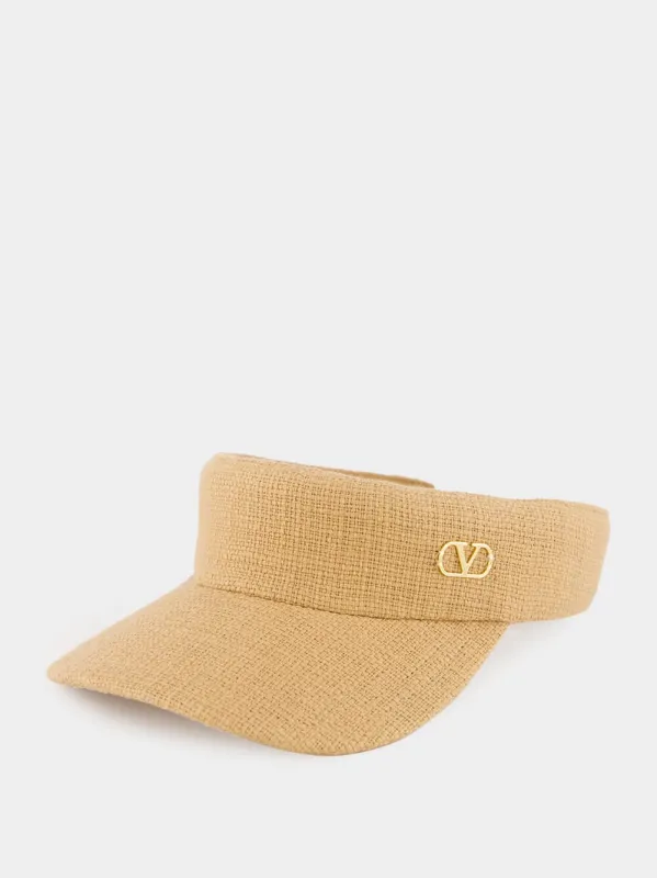Beige Cotton Visor Hat sold by Fashion Clinic