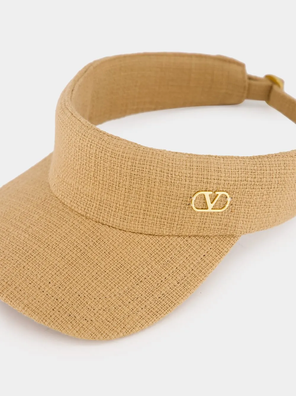 Beige Cotton Visor Hat sold by Fashion Clinic product image thumbnail 3
