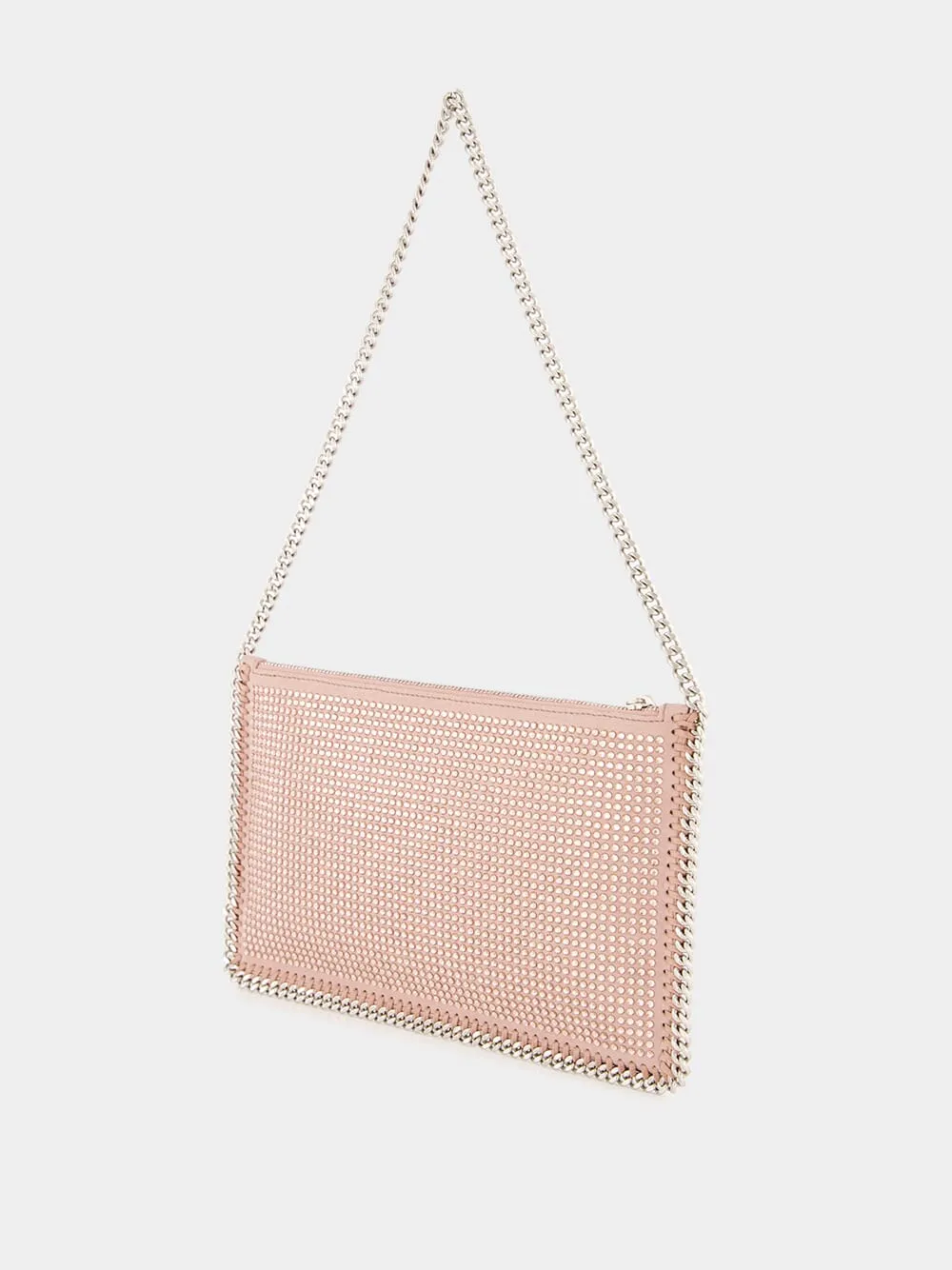 Pink Crystal-Embellished Alter Suede Pochette with Chain sold by Fashion Clinic product image thumbnail 5
