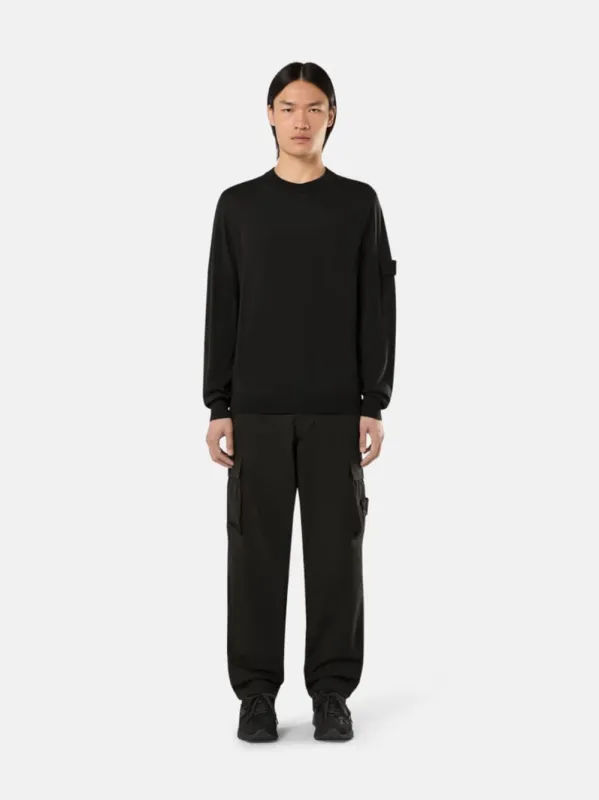 Black RWS Wool Crewneck Jumper sold by Fashion Clinic