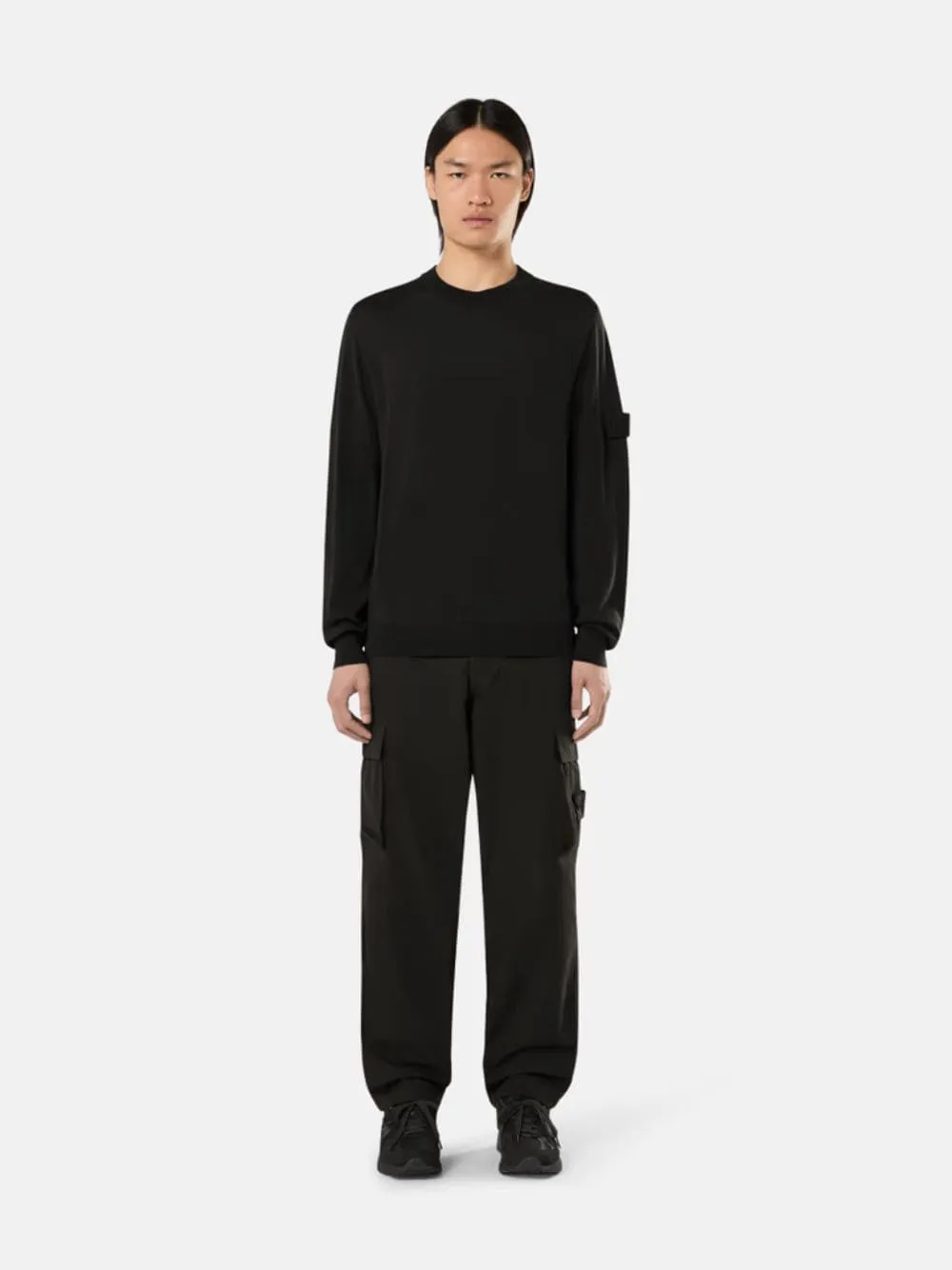 Black RWS Wool Crewneck Jumper sold by Fashion Clinic