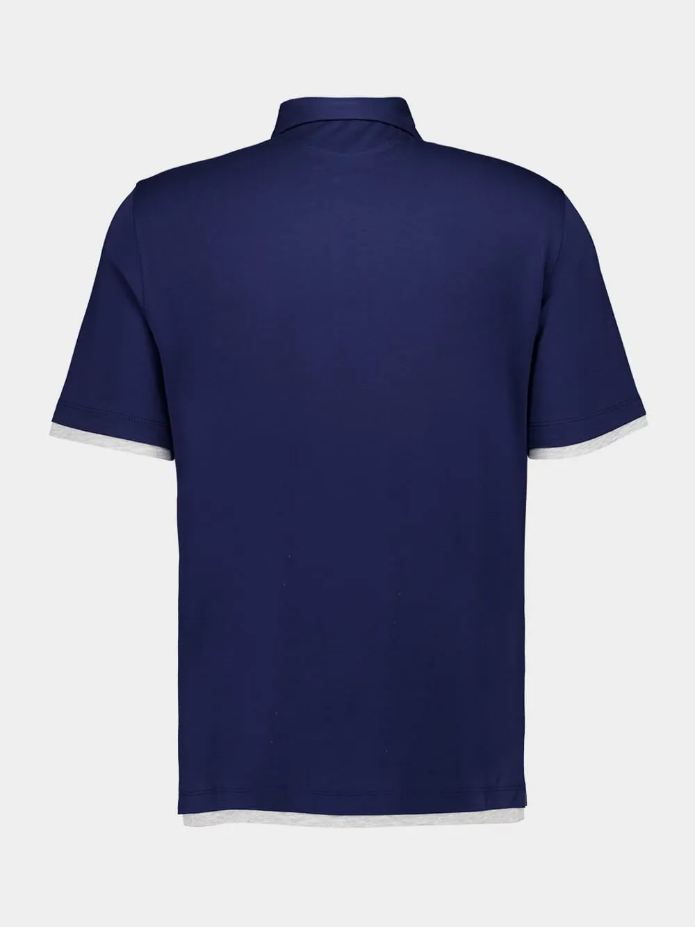 Indigo Blue Faux-Layer Polo sold by Fashion Clinic product image thumbnail 2
