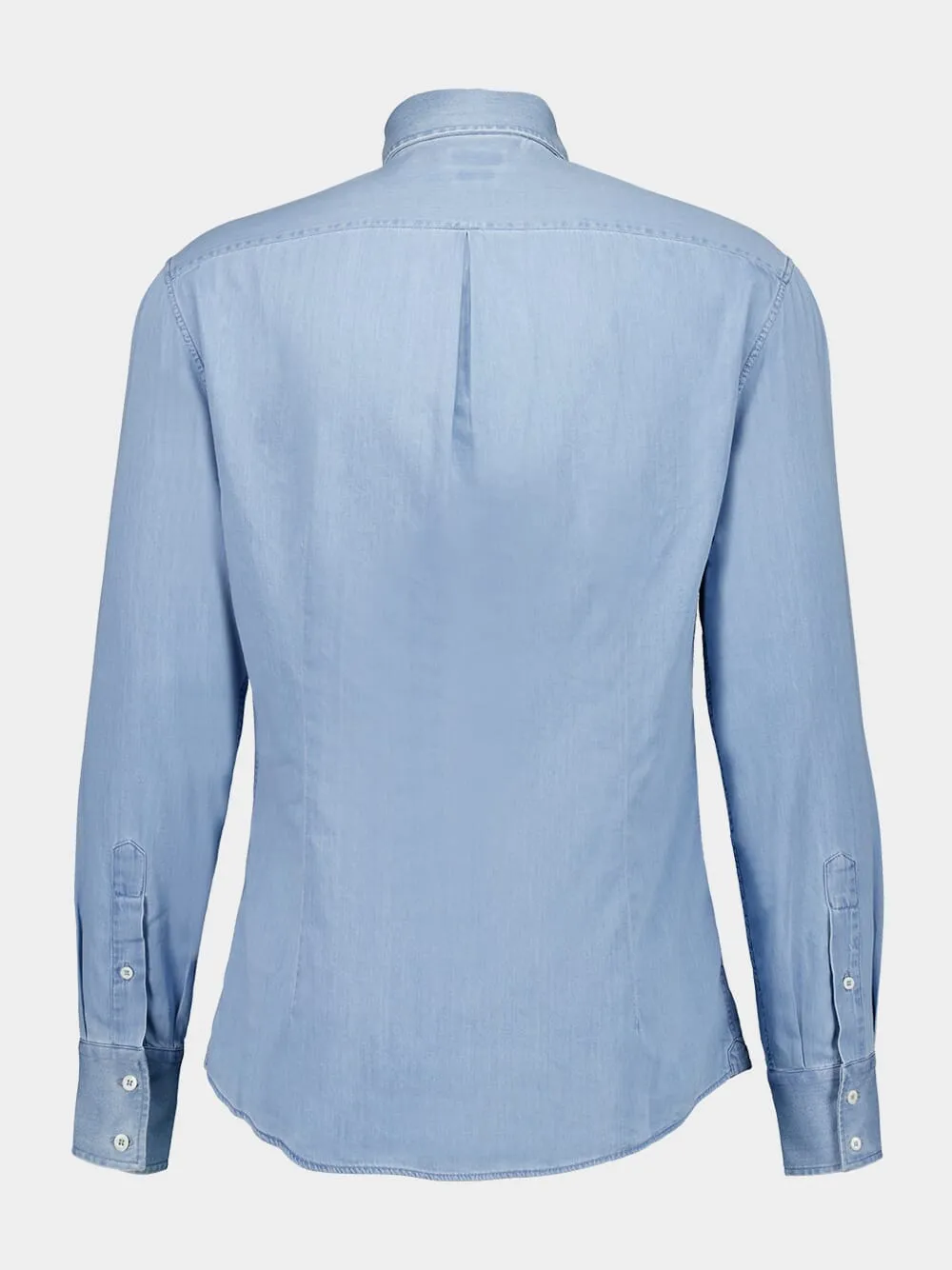 Light Blue Slim Fit Denim Shirt sold by Fashion Clinic product image thumbnail 3