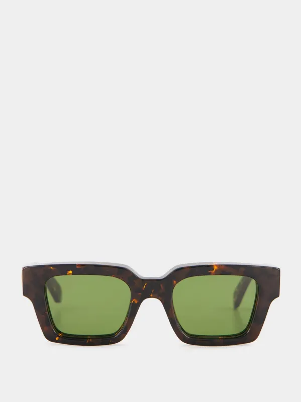 Tortoise Green Square Sunglasses sold by Fashion Clinic