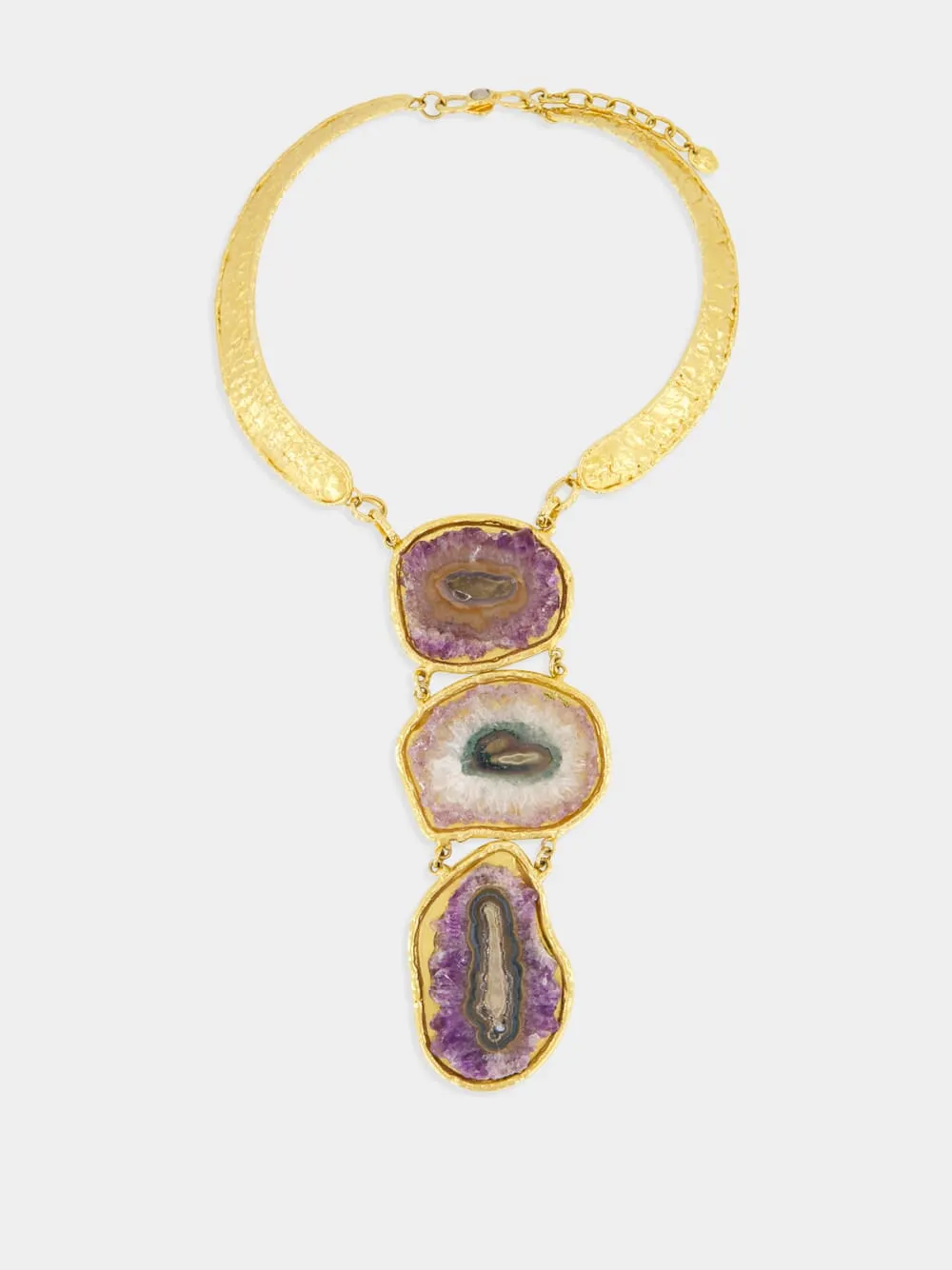 Stones Gold Necklace Pendant sold by Fashion Clinic