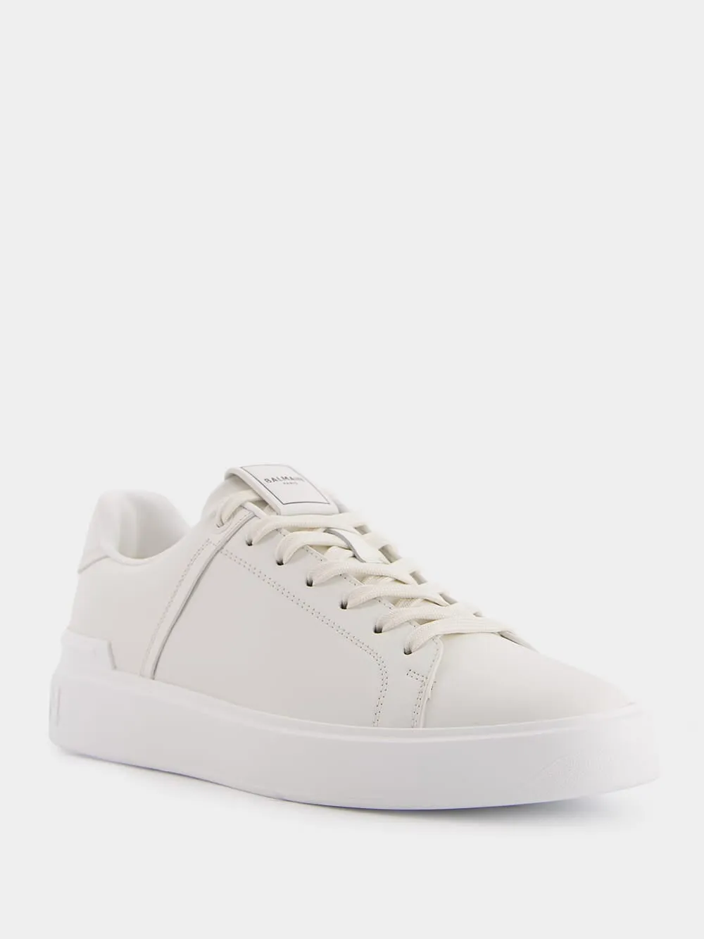 B-Court Monochrome Cream Leather Sneakers sold by Fashion Clinic product image thumbnail 3