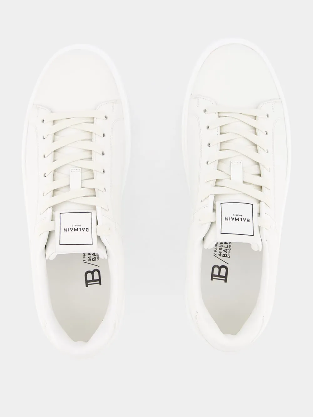 B-Court Monochrome Cream Leather Sneakers sold by Fashion Clinic product image thumbnail 4
