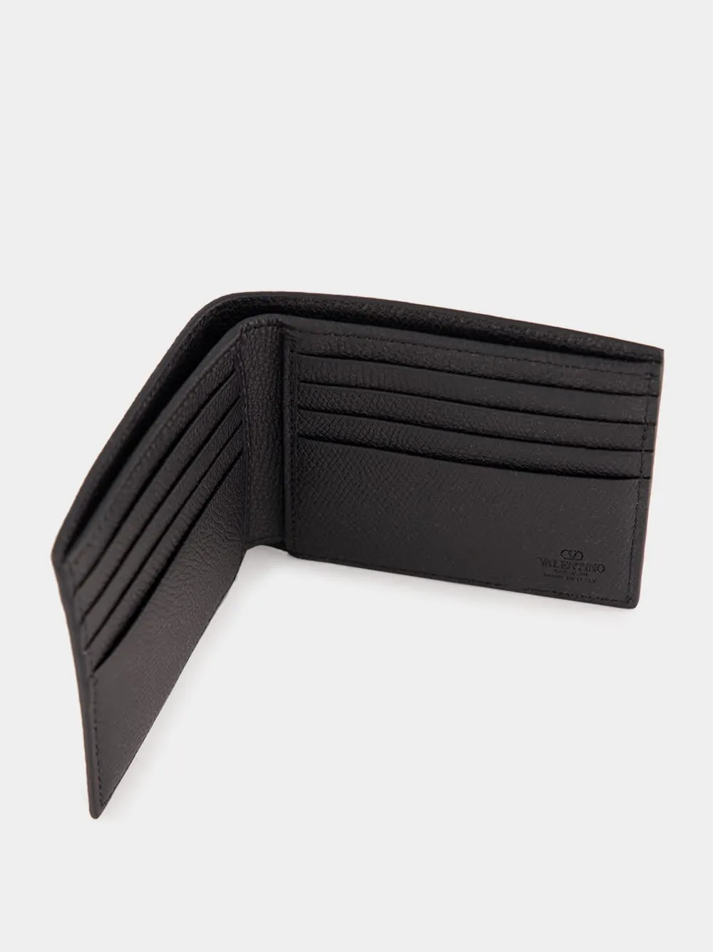 Black Calfskin Wallet with VLogo sold by Fashion Clinic product image thumbnail 3