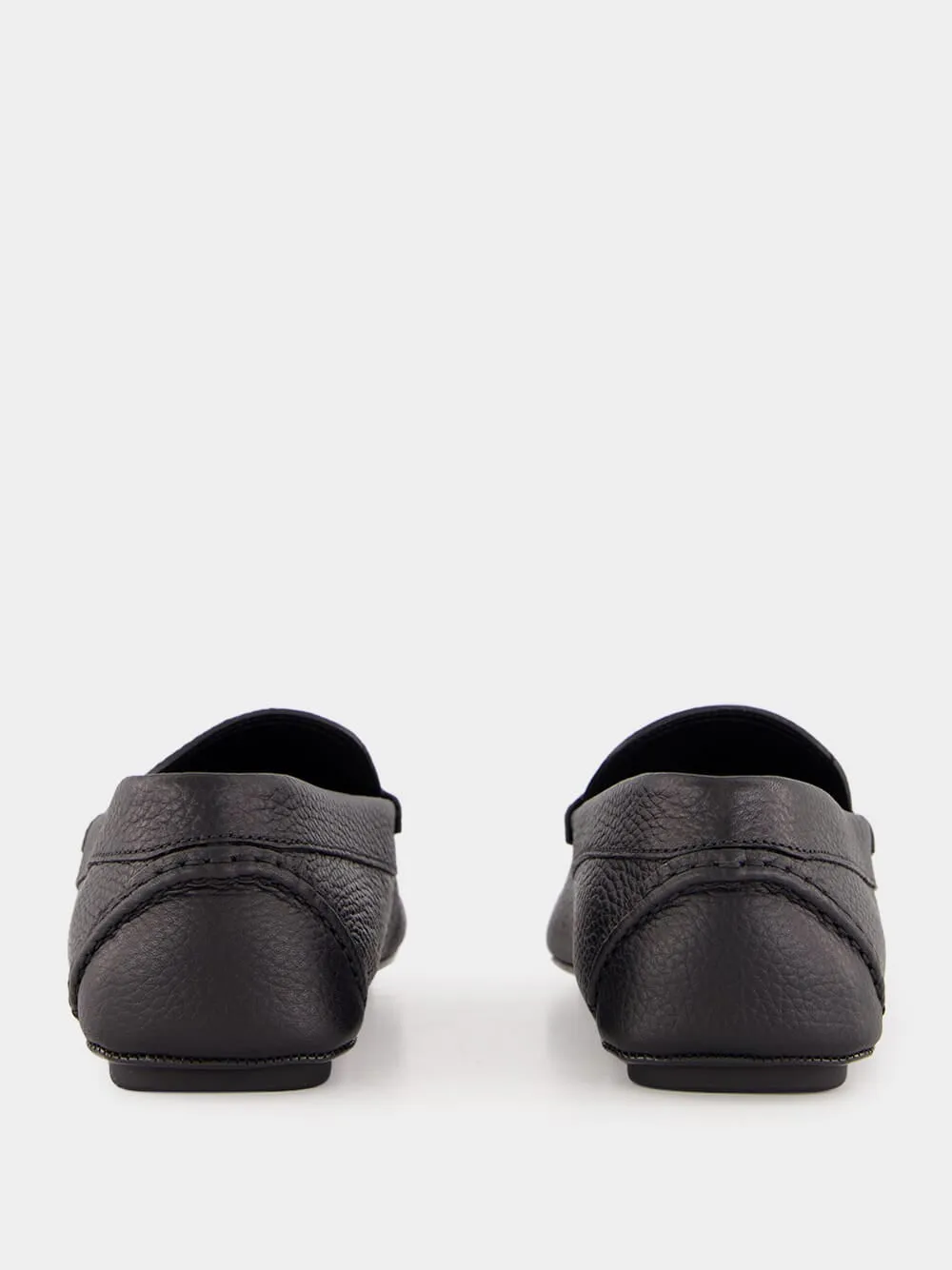 Black Leather Loafers with Logo sold by Fashion Clinic product image thumbnail 5