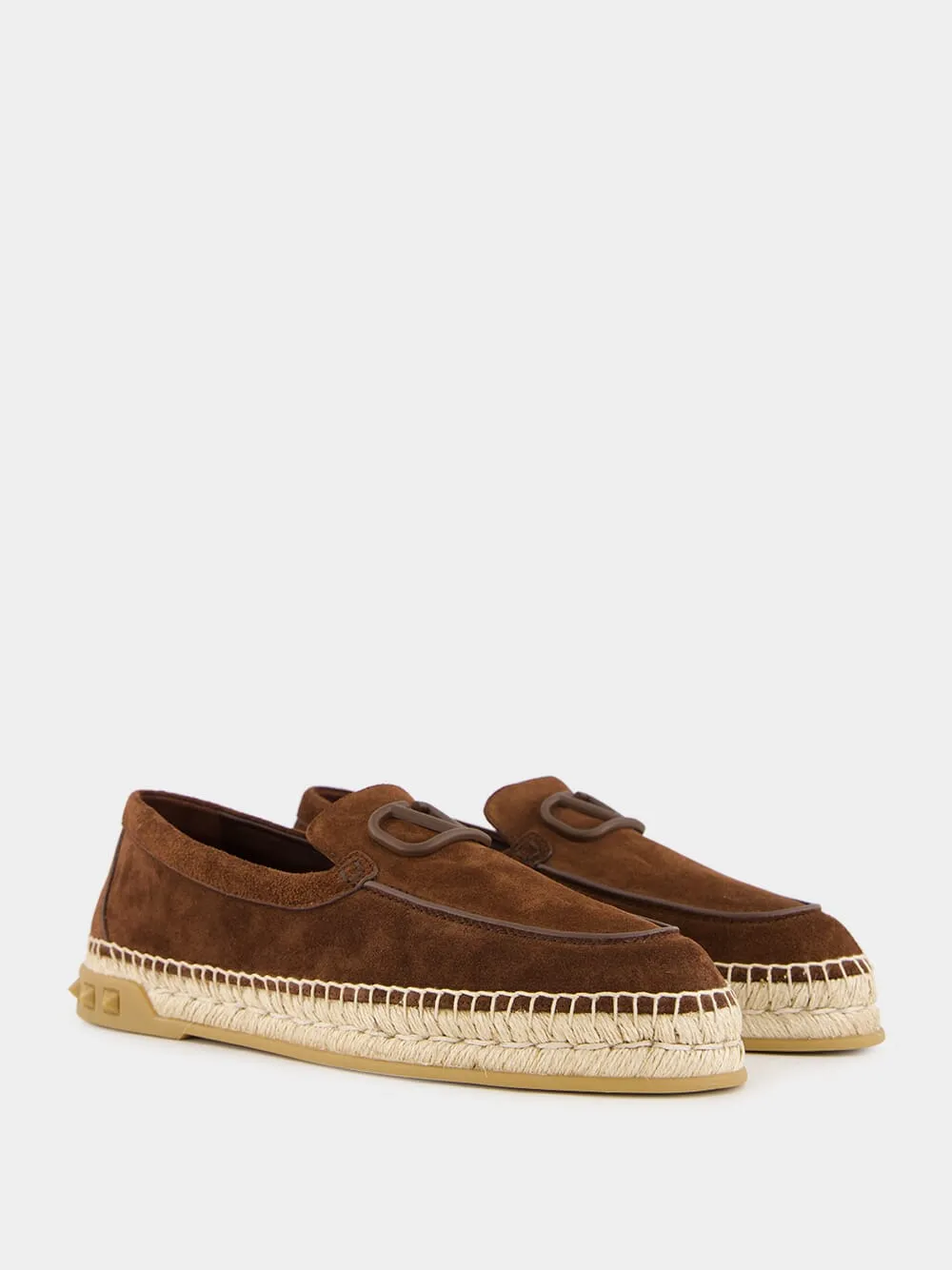 Fondant Brown Leisure Flows Espadrilles in Leather sold by Fashion Clinic product image thumbnail 3