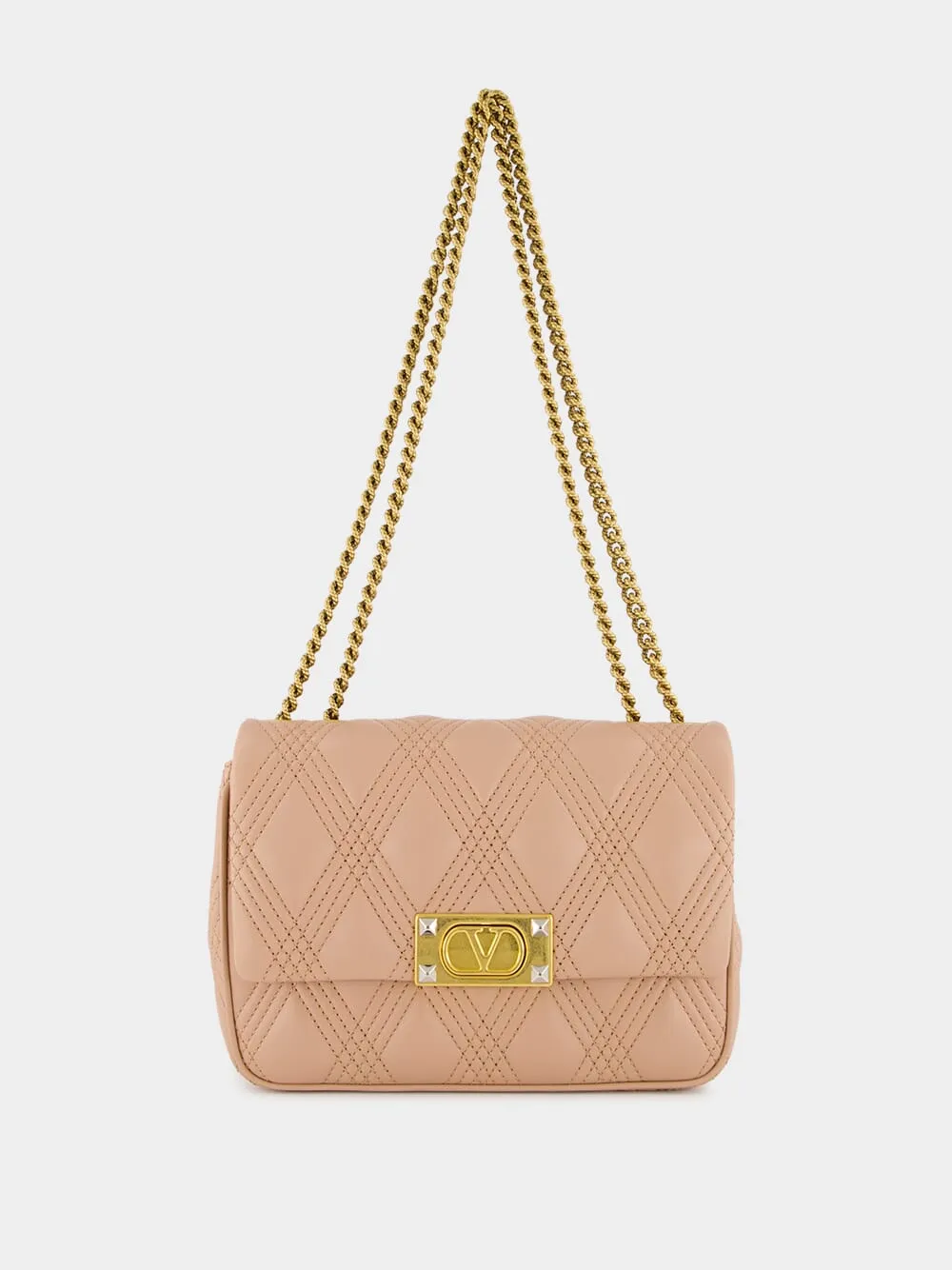 Beige Quilted Nappa Leather Shoulder Bag sold by Fashion Clinic product image thumbnail 3
