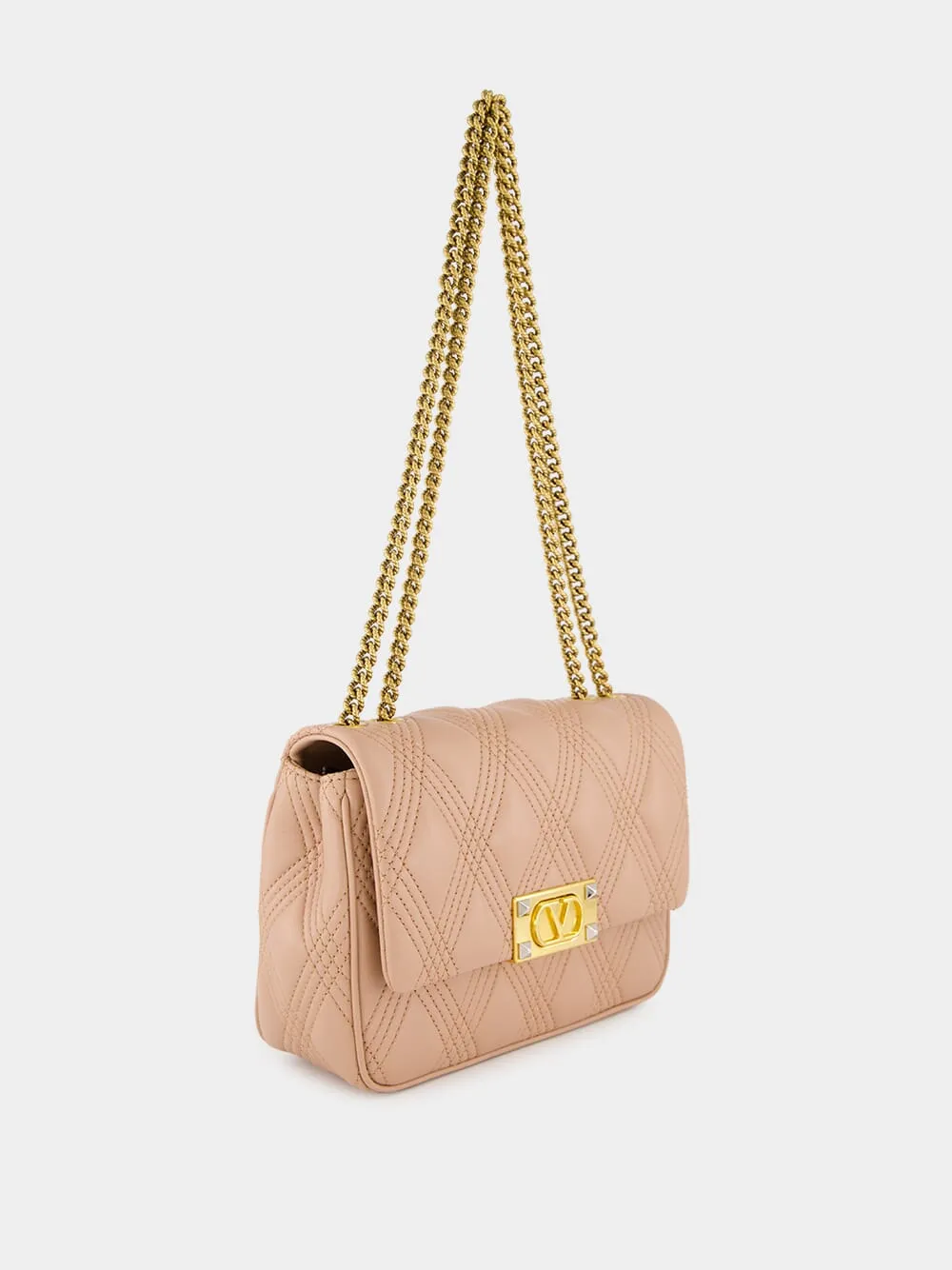 Beige Quilted Nappa Leather Shoulder Bag sold by Fashion Clinic product image thumbnail 4