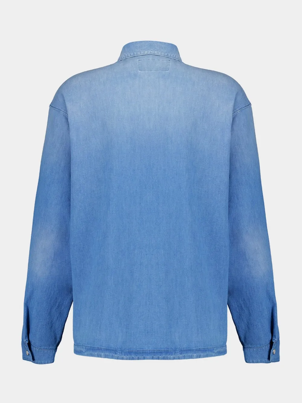 Light Blue Denim Shirt with Mother-of-Pearl Buttons sold by Fashion Clinic product image thumbnail 2