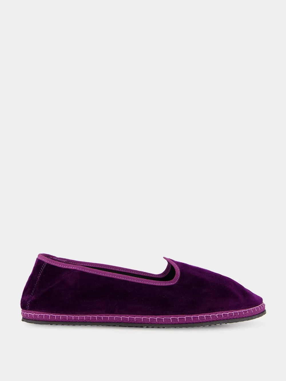 Purple Velvet Furlane Modigliani Slippers sold by Fashion Clinic