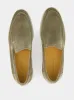Pistachio Suede Yacht Loafers sold by Fashion Clinic